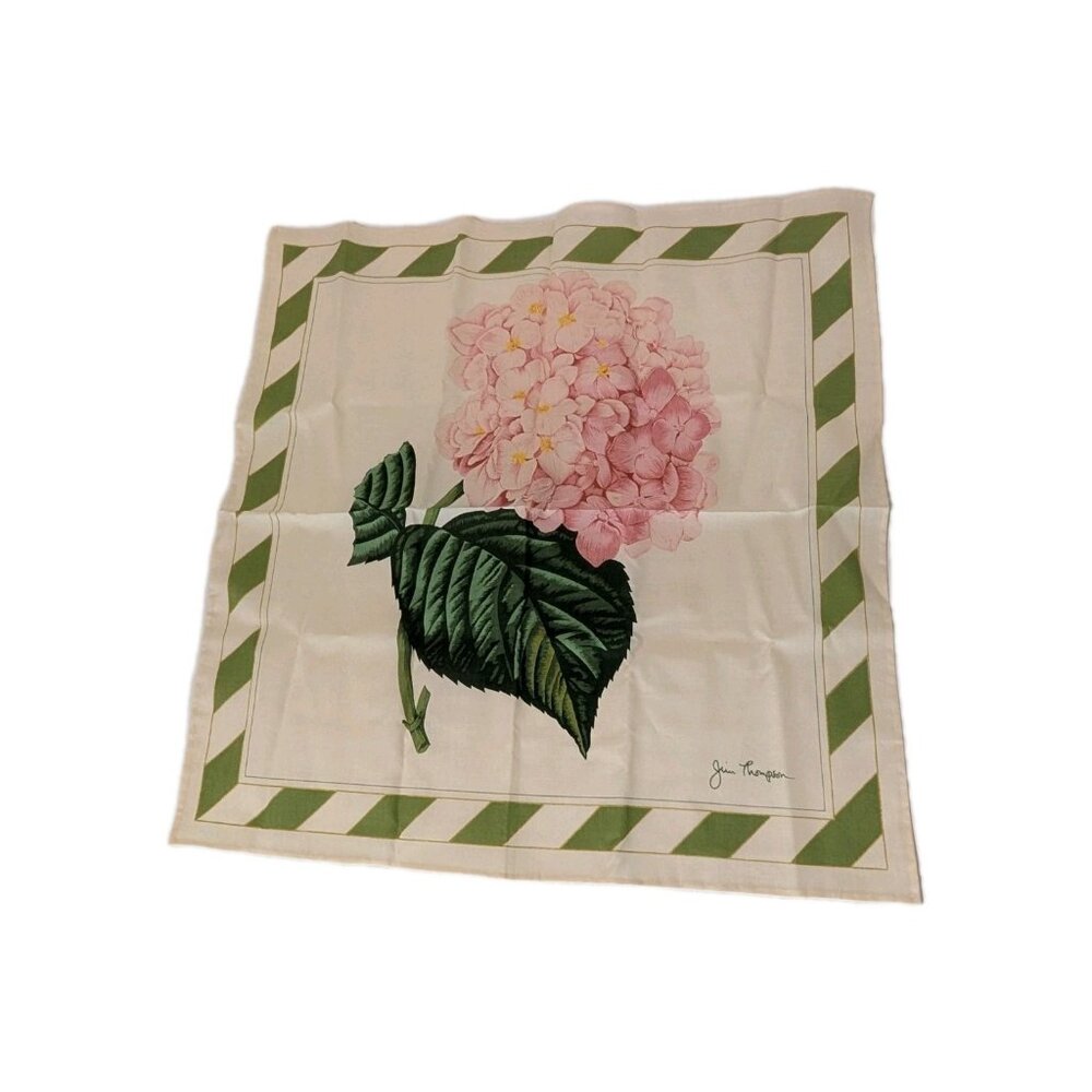 Jim Thompson Napkins set 8  Hydrangea floral in original box square 15.6" READ